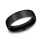 Black Titanium 6.5mm Comfort-Fit Design Wedding Band