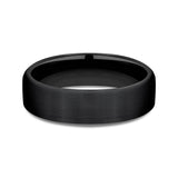 Black Titanium 6.5mm Comfort-Fit Design Wedding Band