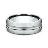 14K White Gold 7.5mm Comfort-Fit Design Wedding Ring