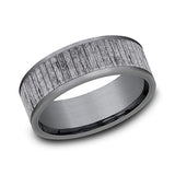 Grey Tantalum 8mm Comfort-fit wedding band