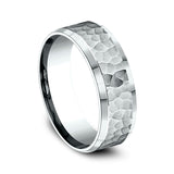 14K White Gold 7.5mm Comfort-Fit Design Wedding Ring