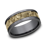 Ammara Stone 8mm Comfort-fit Design Wedding Band