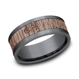 Ammara Stone 8mm Comfort-fit Design Wedding Band