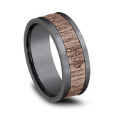 Ammara Stone 8mm Comfort-fit Design Wedding Band