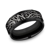 Tantalum and Black Titanium 8mm Comfort-fit Design Wedding Band