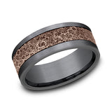Ammara Stone 8mm Comfort-fit Design Wedding Band