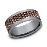 Ammara Stone 8mm Comfort-fit Design Wedding Band