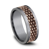 Ammara Stone 8mm Comfort-fit Design Wedding Band
