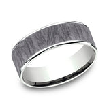 Ammara Stone 7.5mm Comfort-fit Design Wedding Band