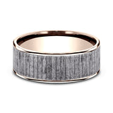 Ammara Stone 7.5mm Comfort-fit Design Wedding Band