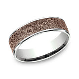 Two Tone 6.5mm Comfort-Fit Design Wedding Ring