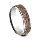 Two Tone 6.5mm Comfort-Fit Design Wedding Ring