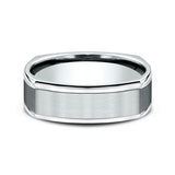 14K White Gold 7mm Comfort-Fit Design Wedding Ring