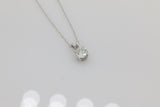 Diamond Pendant in 14KT White Gold Chain ( 0.65ct tw dia )