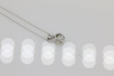 Diamond Pendant in 14KT White Gold Chain ( 0.65ct tw dia )