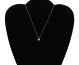 Diamond Pendant in 14KT White Gold Chain ( 0.65ct tw dia )