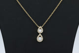 Double Drop Diamond Necklace in 14KT Yellow Gold ( 0.25ct tw dia )