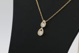 Double Drop Diamond Necklace in 14KT Yellow Gold ( 0.25ct tw dia )