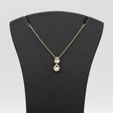 Double Drop Diamond Necklace in 14KT Yellow Gold ( 0.25ct tw dia )