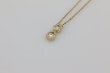 Double Drop Diamond Necklace in 14KT Yellow Gold ( 0.25ct tw dia )