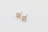 Diamond Cluster Stud Earrings in 14KT Rose Gold ( 0.50ct tw dia )