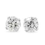 Diamond Stud Earrings in 14KT White Gold ( 0.75ct tw dia )
