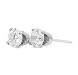 Diamond Stud Earrings in 14KT White Gold ( 0.75ct tw dia )