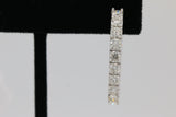 Diamond Hoop Earrings in 14KT White Gold ( 6ct tw dia )