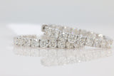 Diamond Hoop Earrings in 14KT White Gold ( 6ct tw dia )