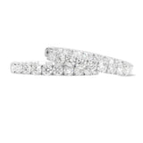 Diamond Hoop Earrings in 14KT White Gold ( 6ct tw dia )