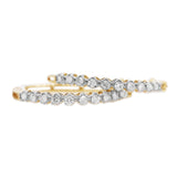 Diamond Hoop Earrings in 10KT Yellow Gold ( 0.5ct tw dia )