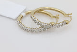 Diamond Hoop Earrings in 10KT Yellow Gold ( 0.5ct tw dia )