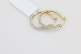 Diamond Hoop Earrings in 10KT Yellow Gold ( 0.5ct tw dia )