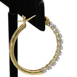 Diamond Hoop Earrings in 10KT Yellow Gold ( 0.5ct tw dia )