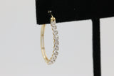 Diamond Hoop Earrings in 10KT Yellow Gold ( 0.5ct tw dia )
