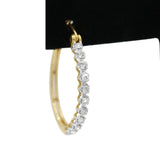 Diamond Hoop Earrings in 10KT Yellow Gold ( 0.5ct tw dia )