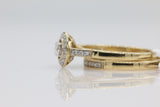 Diamond Halo Rings Set in 14KT Yellow Gold ( 0.35ct dtw )