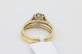 Diamond Halo Rings Set in 14KT Yellow Gold ( 0.35ct dtw )