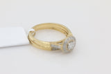 Diamond Halo Rings Set in 14KT Yellow Gold ( 0.35ct dtw )