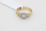 Diamond Halo Rings Set in 14KT Yellow Gold ( 0.35ct dtw )