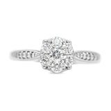 Cluster Diamond Ring in 14KT White Gold ( 0.63ct tw dia ))