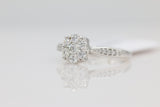 Cluster Diamond Ring in 14KT White Gold ( 0.63ct tw dia ))