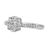 Cluster Diamond Ring in 14KT White Gold ( 0.63ct tw dia ))