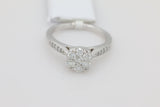 Cluster Diamond Ring in 14KT White Gold ( 0.63ct tw dia ))