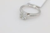 Cluster Diamond Ring in 14KT White Gold ( 0.63ct tw dia ))