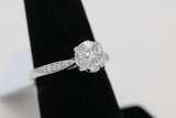 Cluster Diamond Ring in 14KT White Gold ( 0.63ct tw dia ))