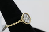 Diamond Cluster Bezel Set Ring in 14KT Yellow Gold ( 1.2ct tw dia )