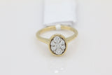 Diamond Cluster Bezel Set Ring in 14KT Yellow Gold ( 1.2ct tw dia )