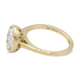 Diamond Cluster Bezel Set Ring in 14KT Yellow Gold ( 1.2ct tw dia )