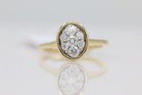 Diamond Cluster Bezel Set Ring in 14KT Yellow Gold ( 1.2ct tw dia )